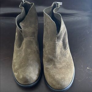 Jessica Simpson New Army Green Women's Suede Ankle Boots